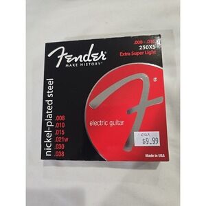 Fender Super Light 250XS Electric Guitar Strings, Nickel Plated Steel